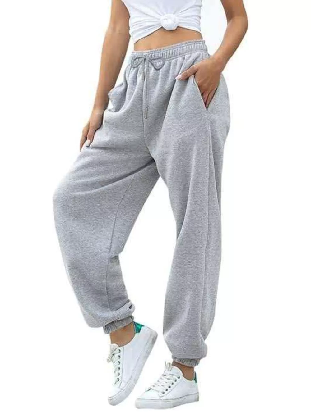 Loose Fit Drawstring Joggers, image 2