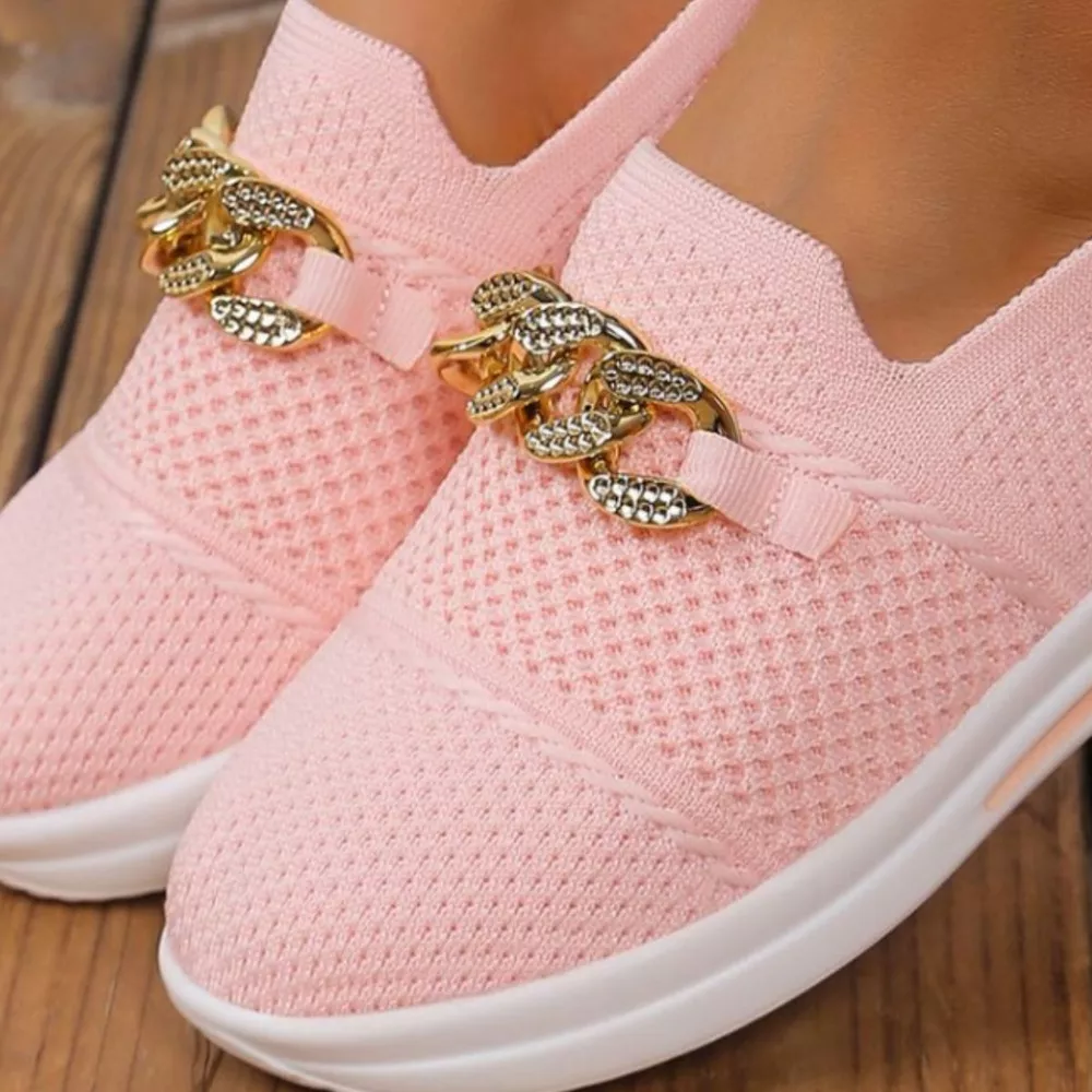 Chain Detail Round Toe Slip-Ons, image 10