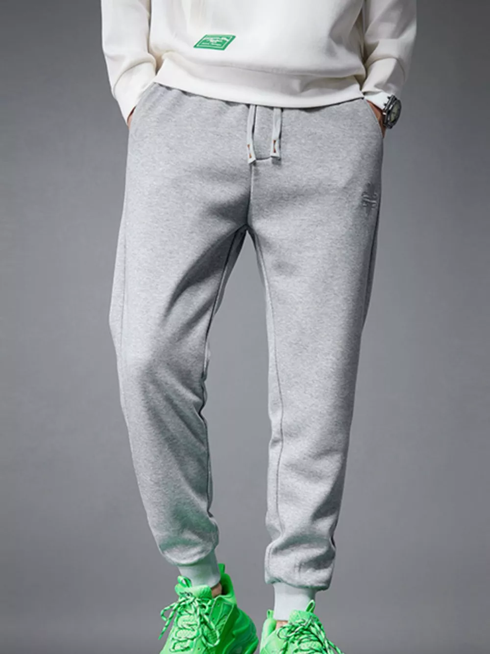 Men's Drawstring Joggers with Pockets, image 4