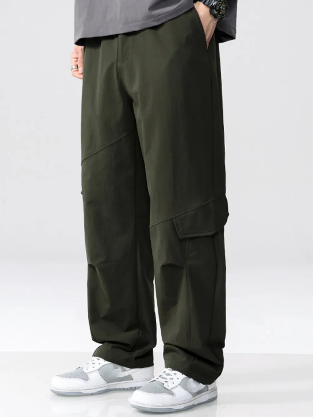 Men's Plus Size Straight Leg Cargo Combat Pants