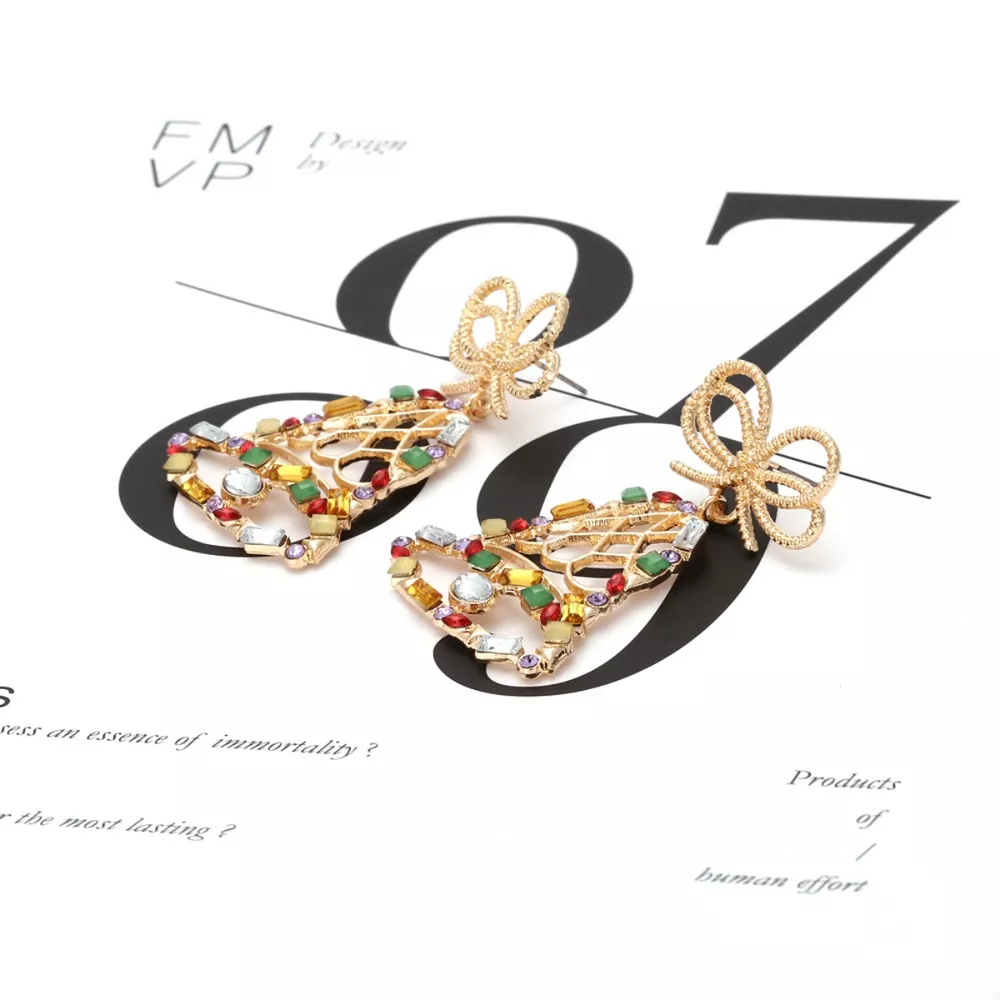 18K Gold-Plated Christmas Bell Dangle Earrings, image 4
