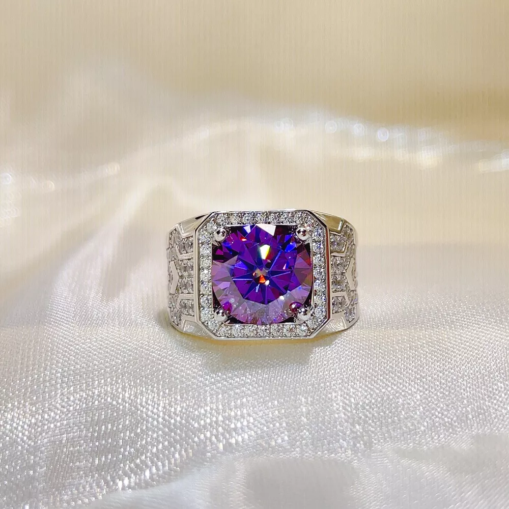 5 Carat 925 Sterling Silver Moissanite Ring, image 4