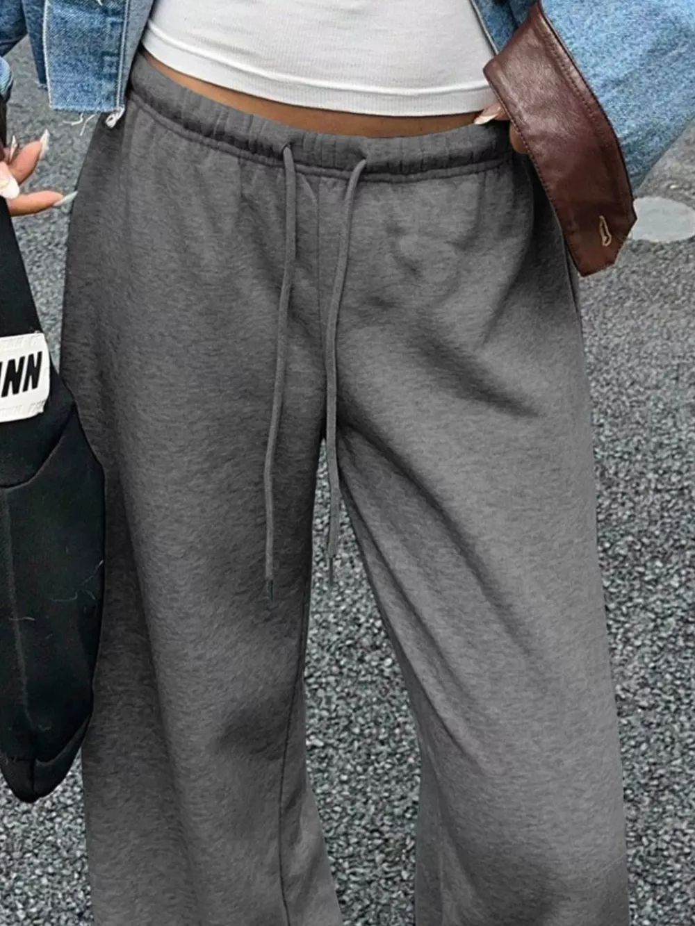 Wide Leg Drawstring Sweatpants, image 8