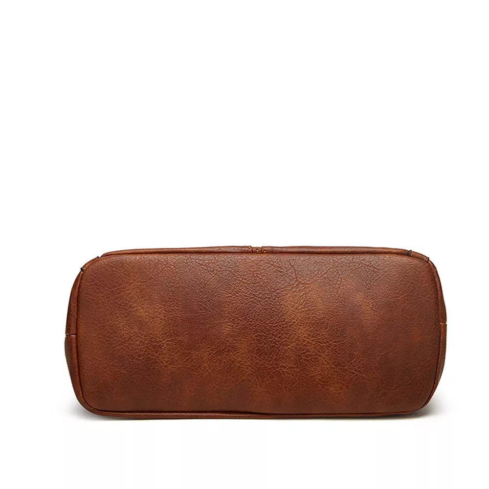 PU Leather Shoulder Bag and Pouch Set, image 6