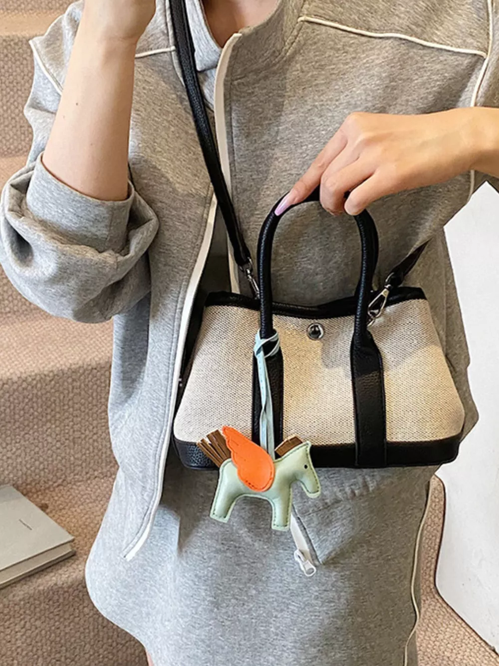 Contrast Crossbody Bag, image 3