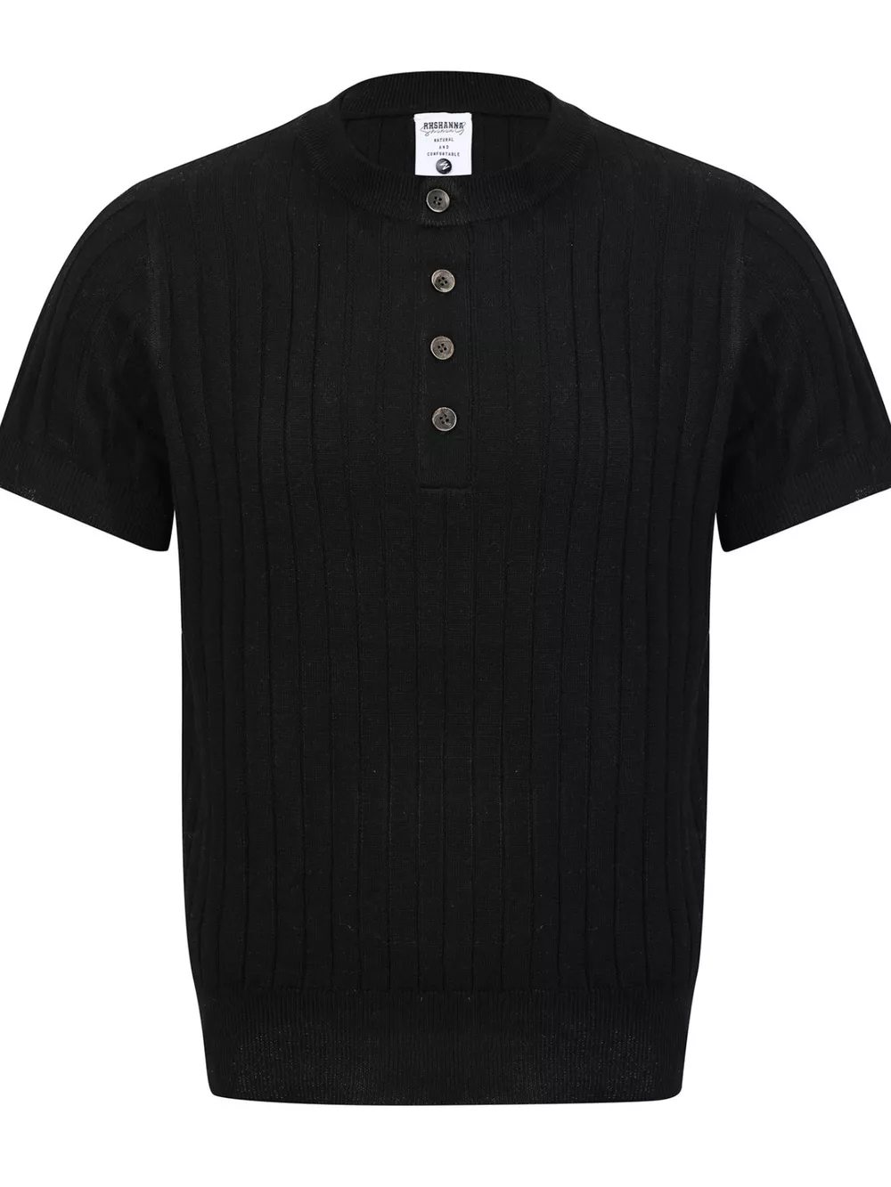 Men's Short Sleeve Ribbed Knit Top, image 4