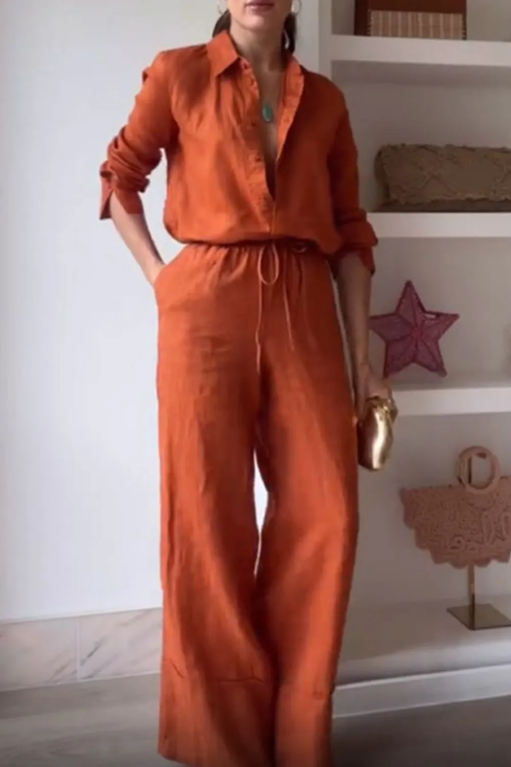 Button Down Shirt and Drawstring Pants, image 5