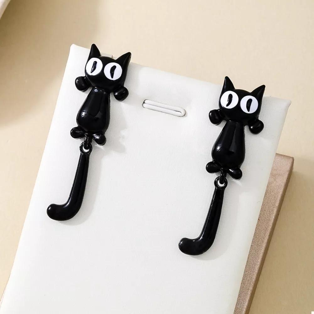 Alloy Cat Earrings, image 4
