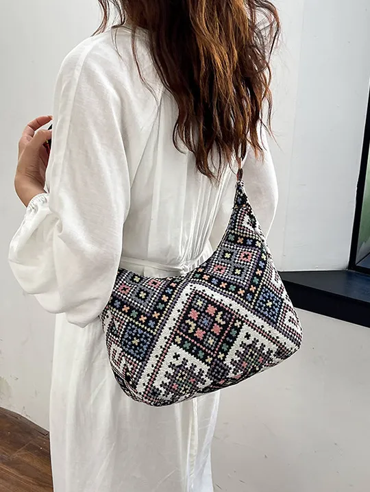 Geometric Adjustable Strap Crossbody Bag, image 9