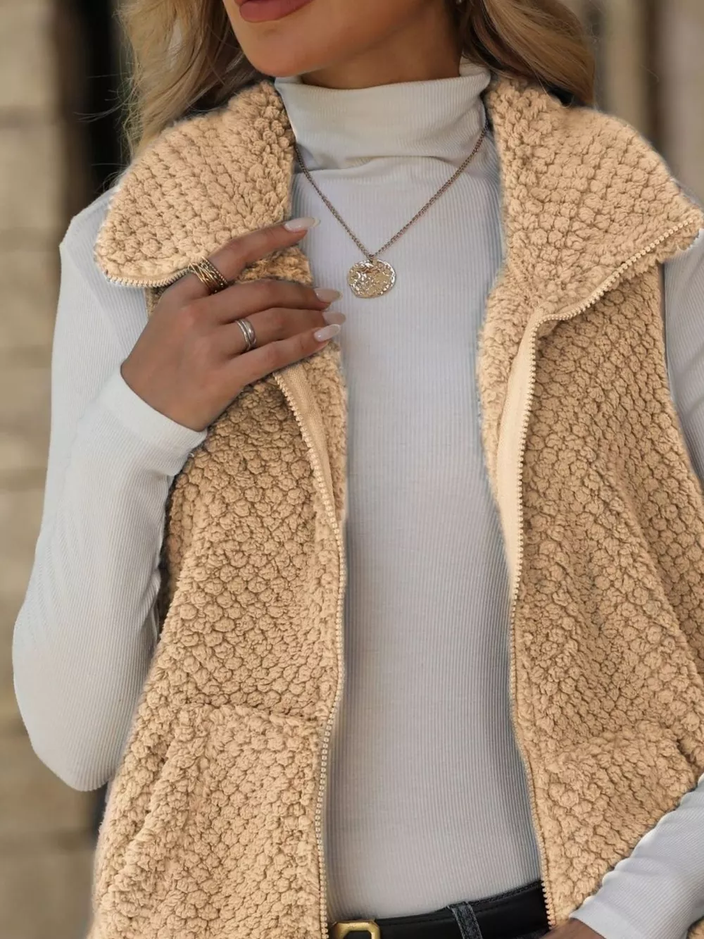 Zip-Up Vest Coat, image 8