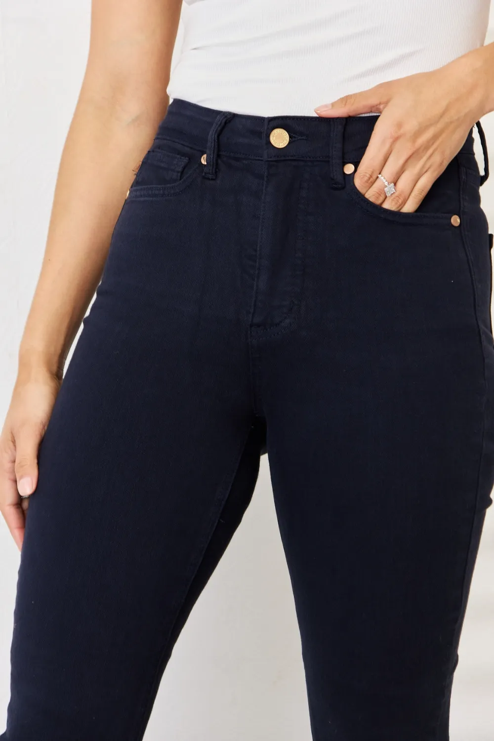 Full Size Garment Dyed Tummy Control Skinny Jeans, image 7