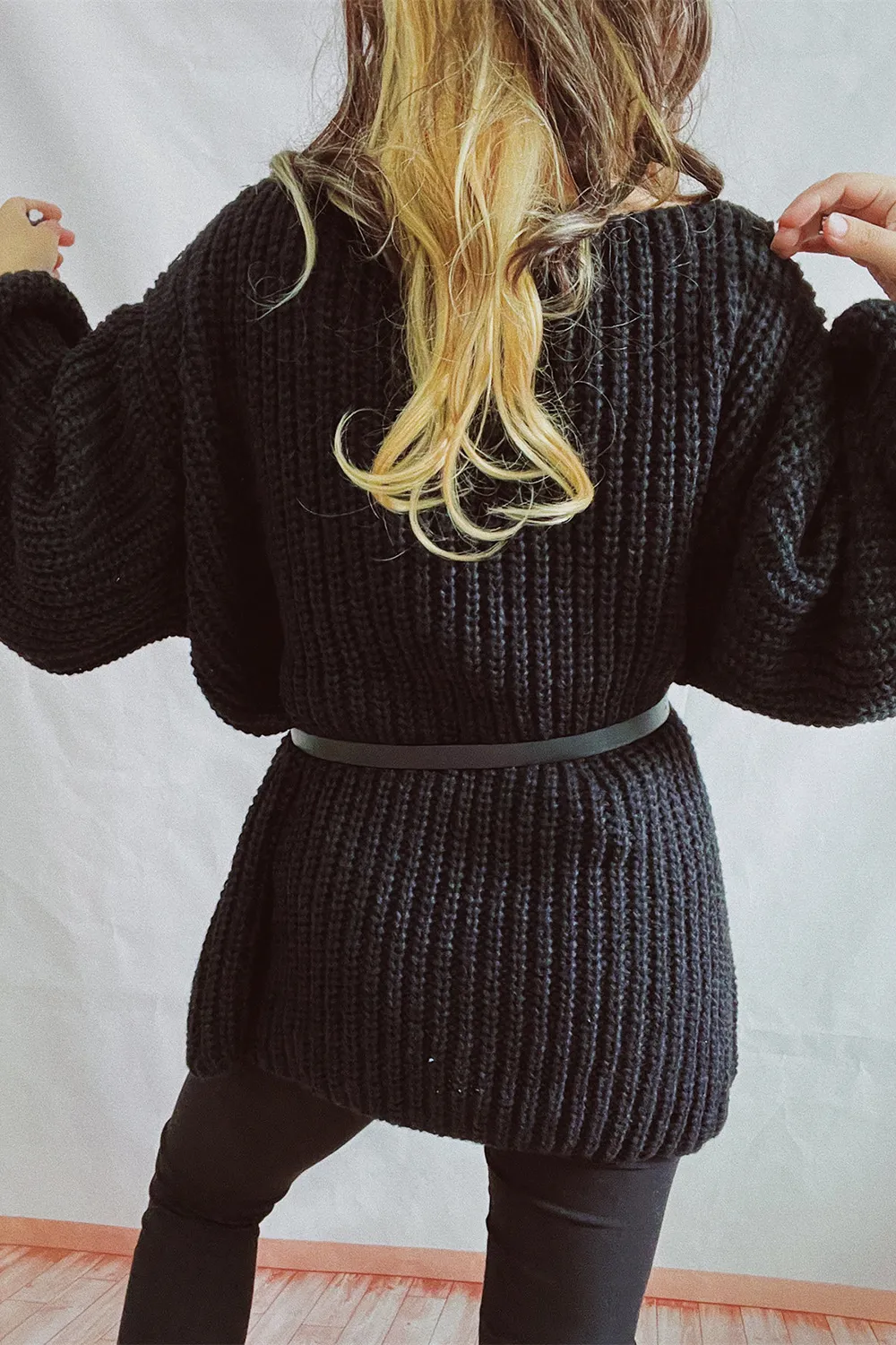 Boat Neck Dropped Shoulder Mini Sweater Dress, image 17
