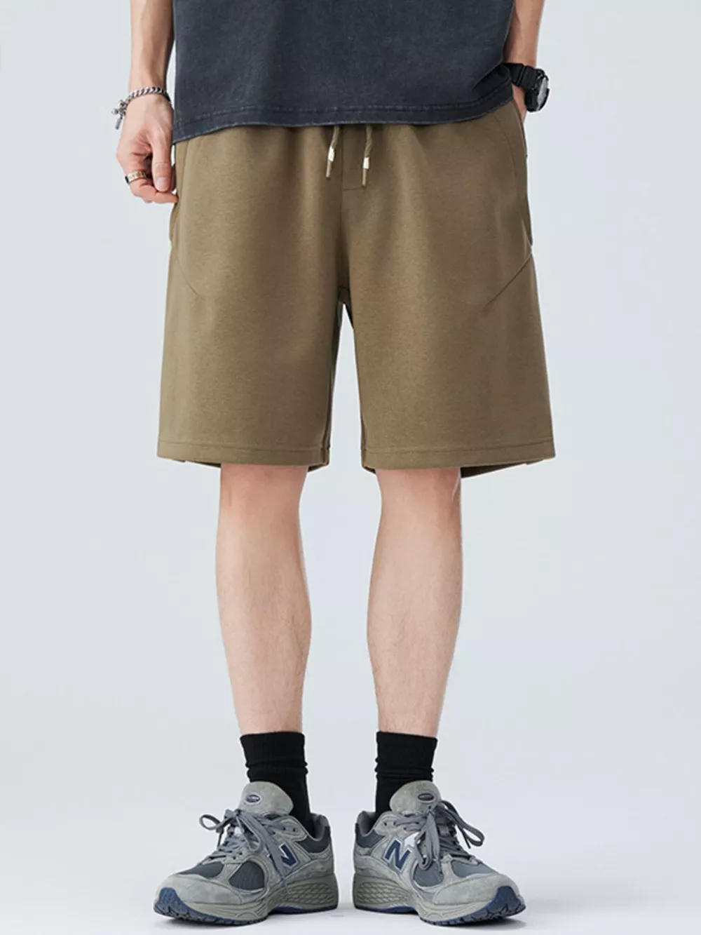 Men's Plus Size Casual Comfort Drawstring Shorts, image 2