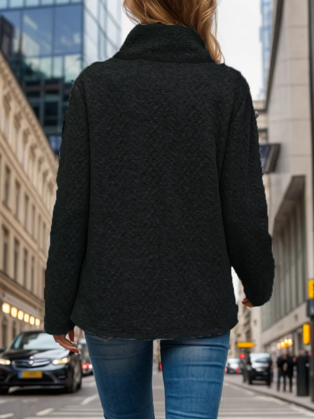 Pocketed Turtleneck Long Sleeve Sweatshirt, image 5