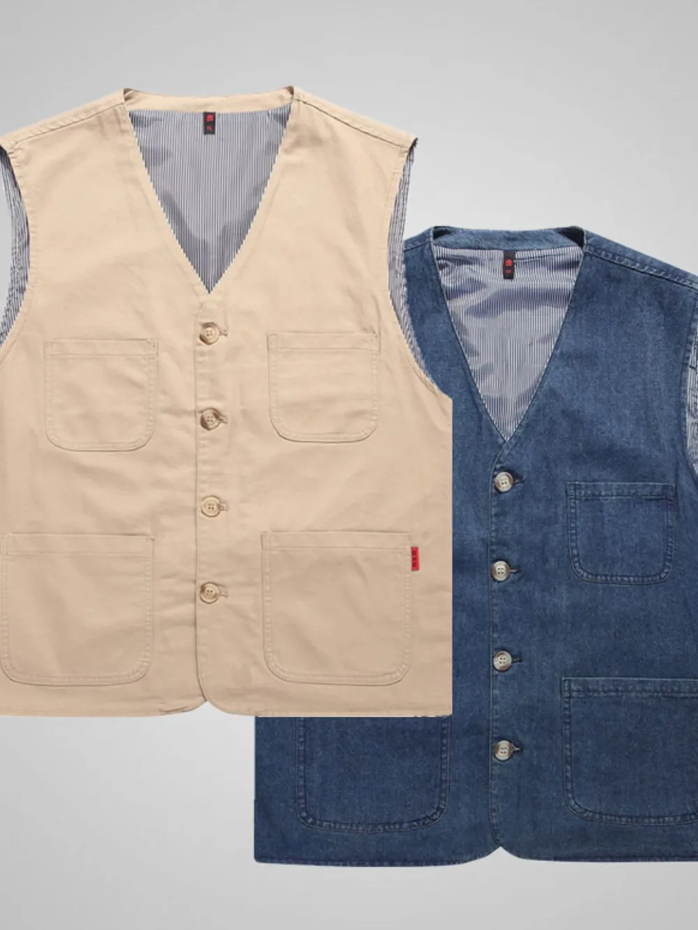 Men's Plus Size Button Up Vest, image 2