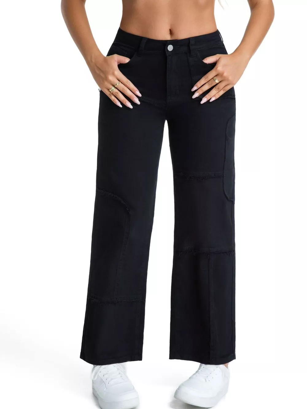 Frayed Edge Straight Leg Jeans, image 7