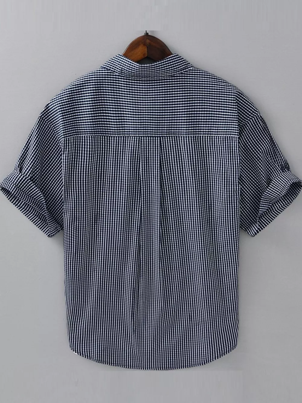 Men's Plus Size Casual Plaid Short Sleeve Shirt, image 3