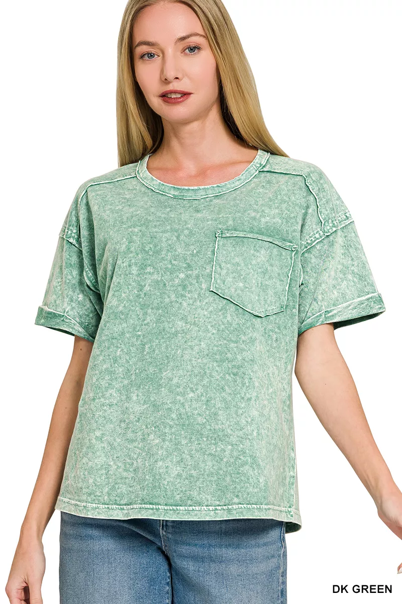 Halo Snow Washed Exposed Seam Top & Shorts Set, image 5