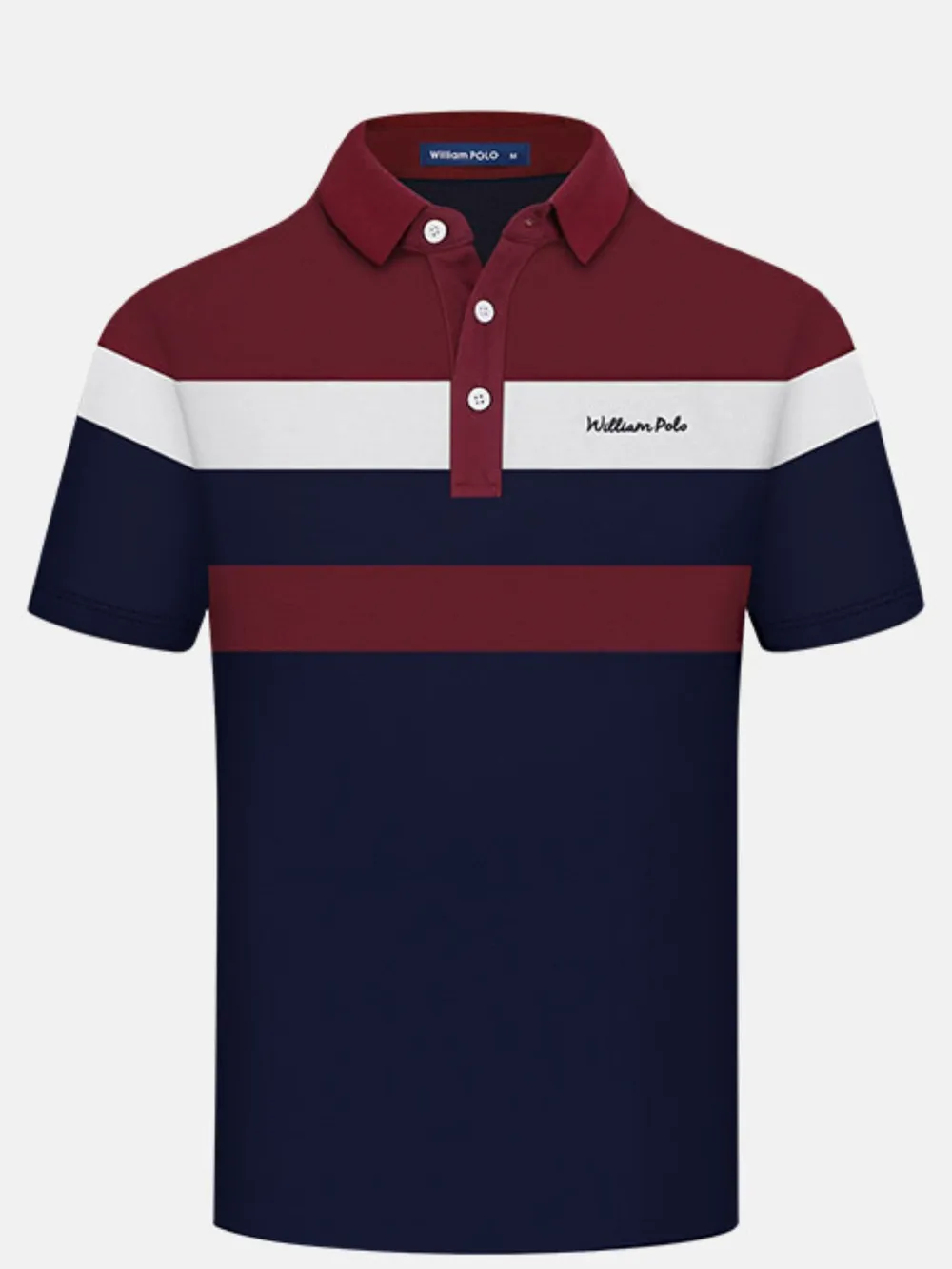 Men's Plus Size Color Block Striped Short Sleeve Polo