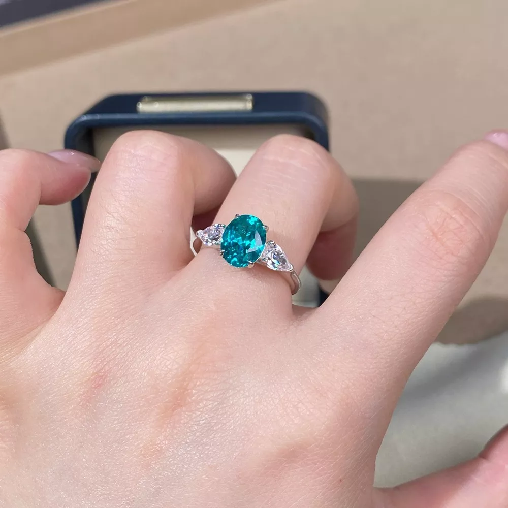 Topaz 925 Sterling Silver Oval Ring, image 6