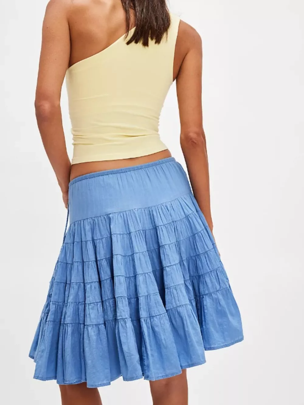 Tiered Drawstring Mini Skirt, image 4