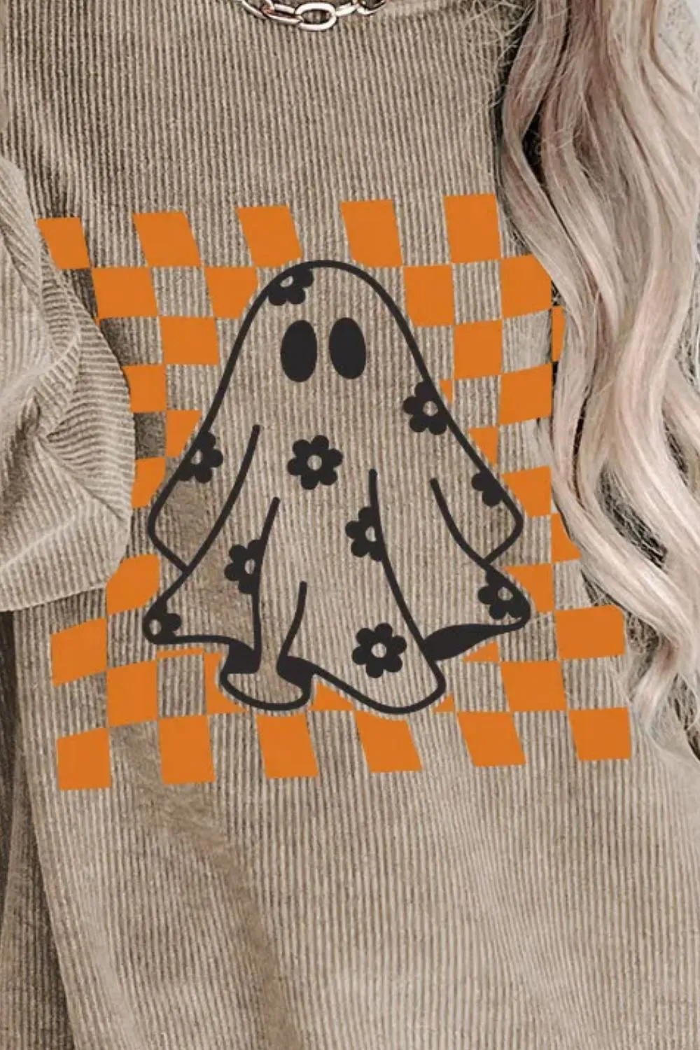 Ghost Round Neck Long Sleeve Sweatshirt, image 3