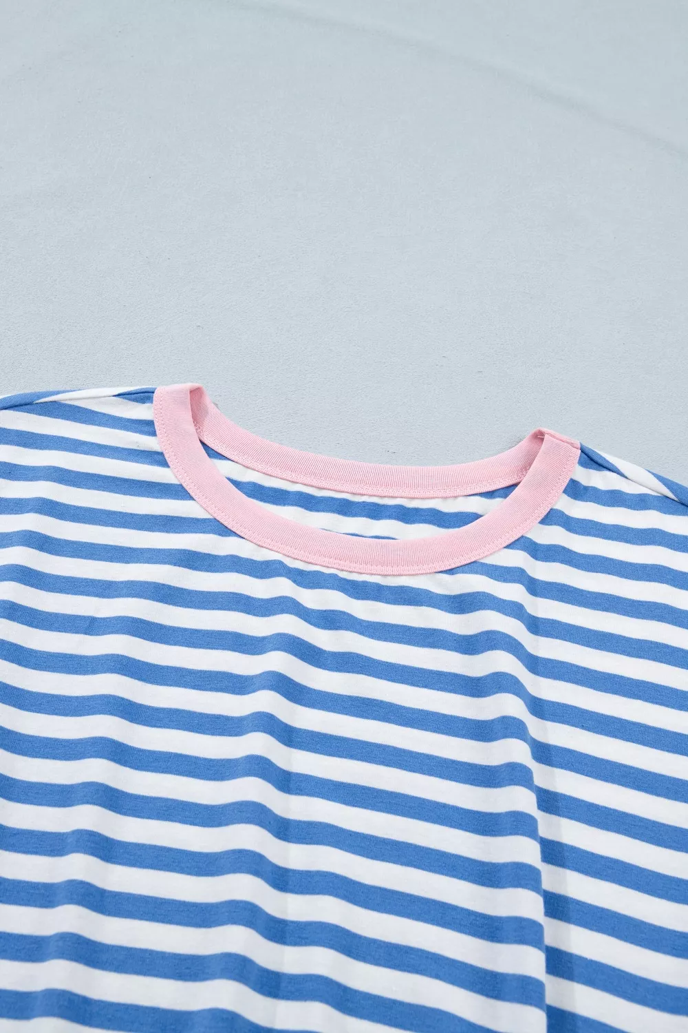 Stripe Nautical Tie Contrast Trim Round Neck T Shirt Mini Dress, image 5