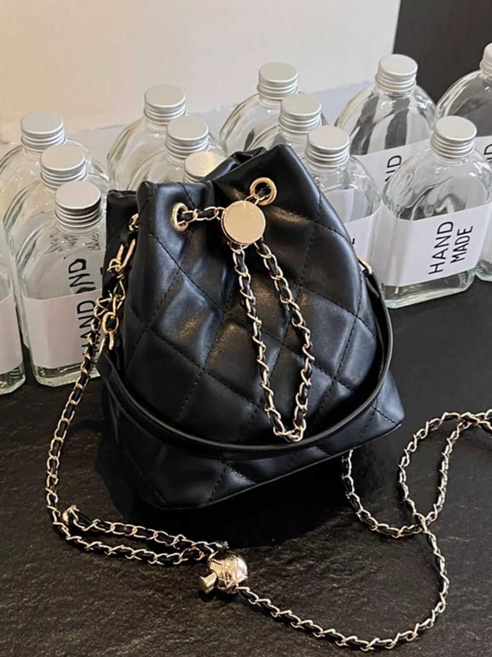 Bucket Crossbody Bag with Chain, image 9