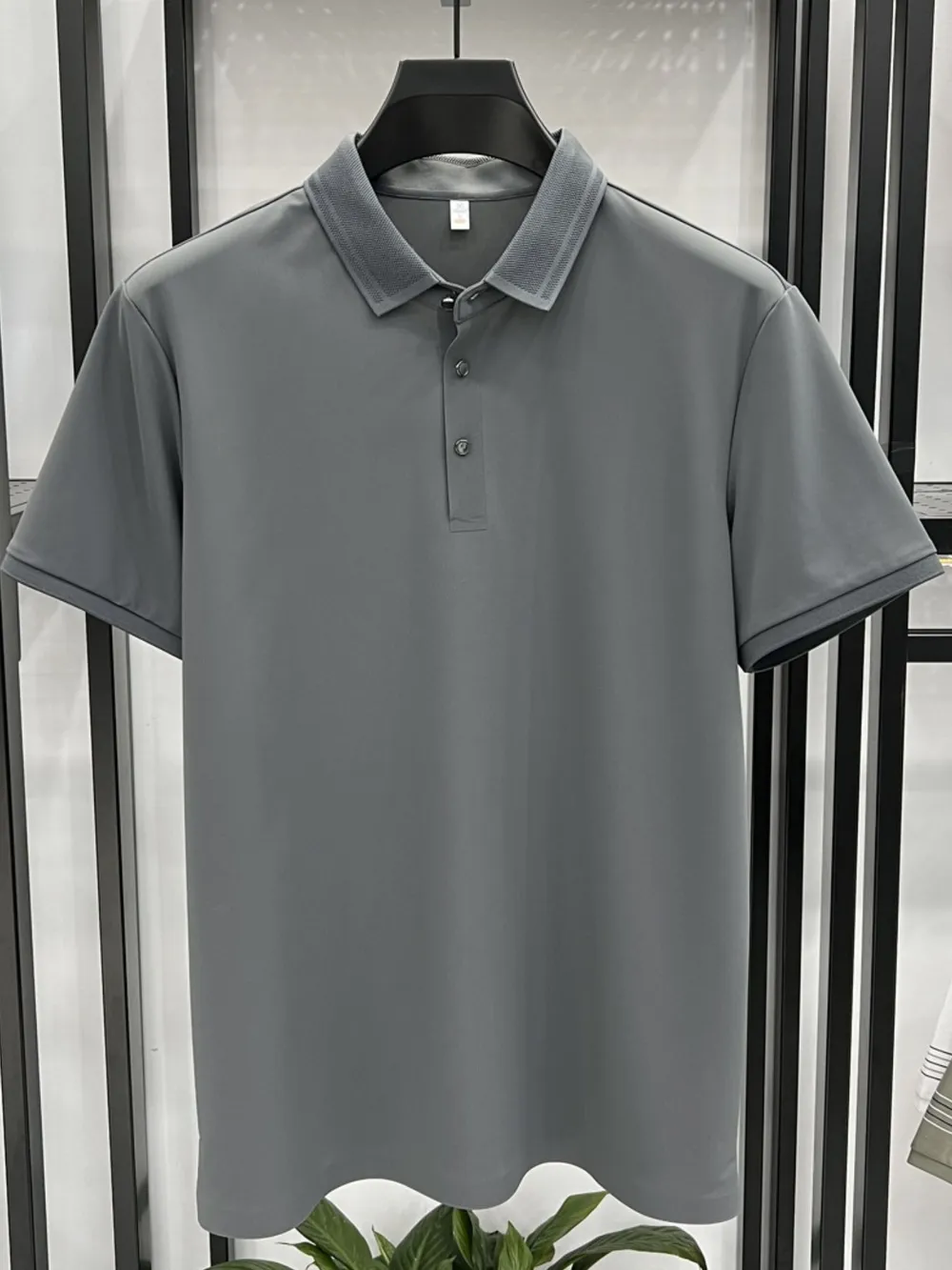 Men's Plus Size Button Detail Short Sleeve Polo