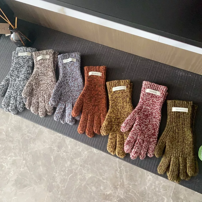 Colorful Warm Knitted Soft Gloves, image 2