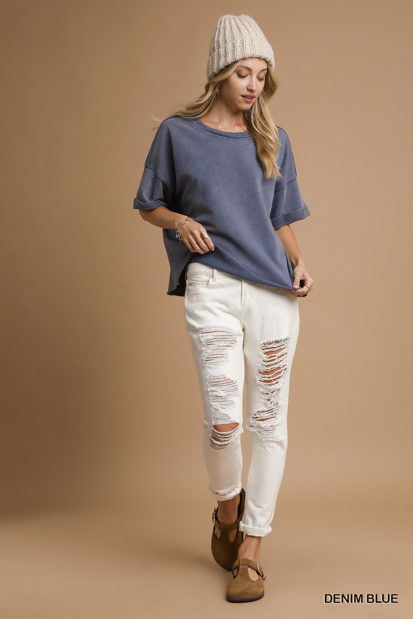 Mineral Wash Round Neck Top, image 5