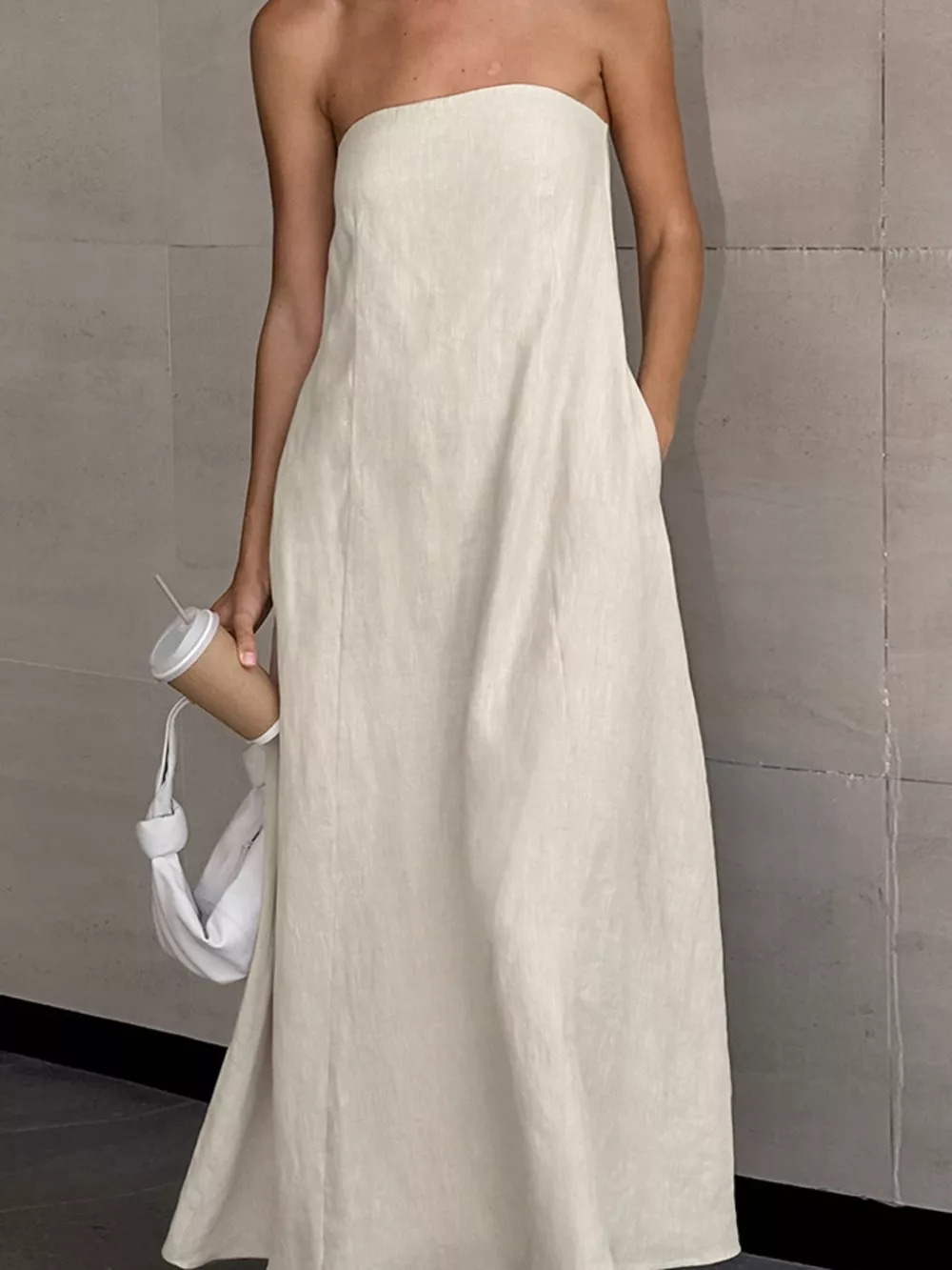 Smocked Back Tube Dress, image 4