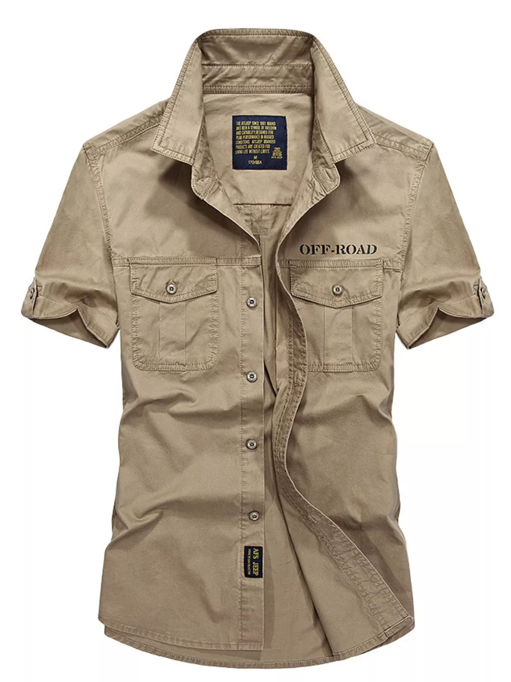 Men's Plus Size Button Up Short Sleeve Shirt, image 4