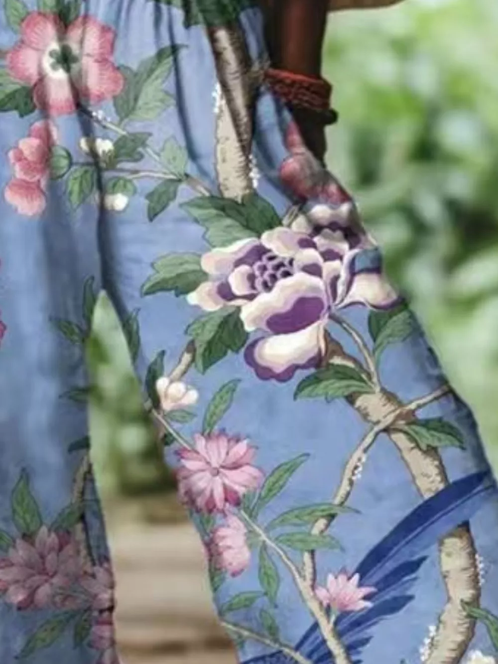 Full Size Floral Wide-Leg Pants Plus Size, image 6
