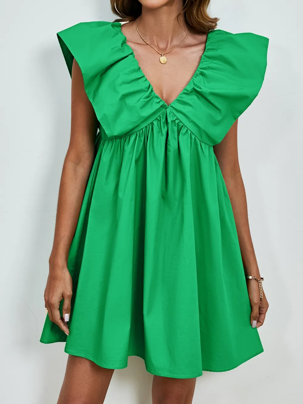 V-Neck Cap Sleeve Mini Dress, image 21