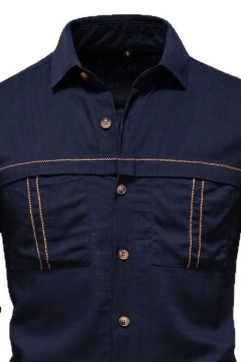 Men's Button Down Collared Neck Shirt, image 4