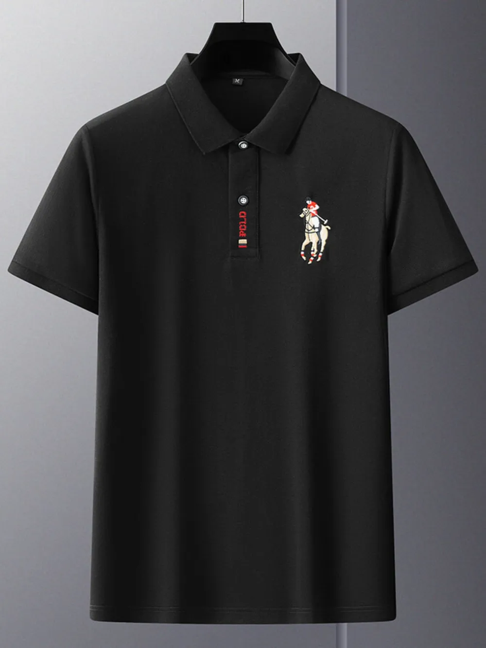 Men's Plus Size Short Sleeve Collared Neck Polo, image 3