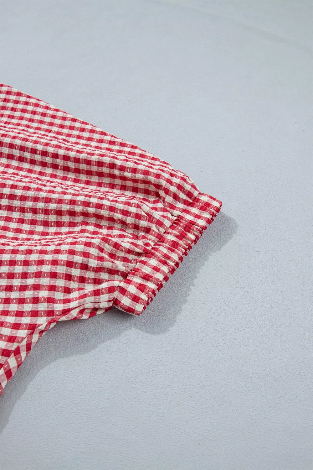 Gingham Half Sleeve Blouse, image 10