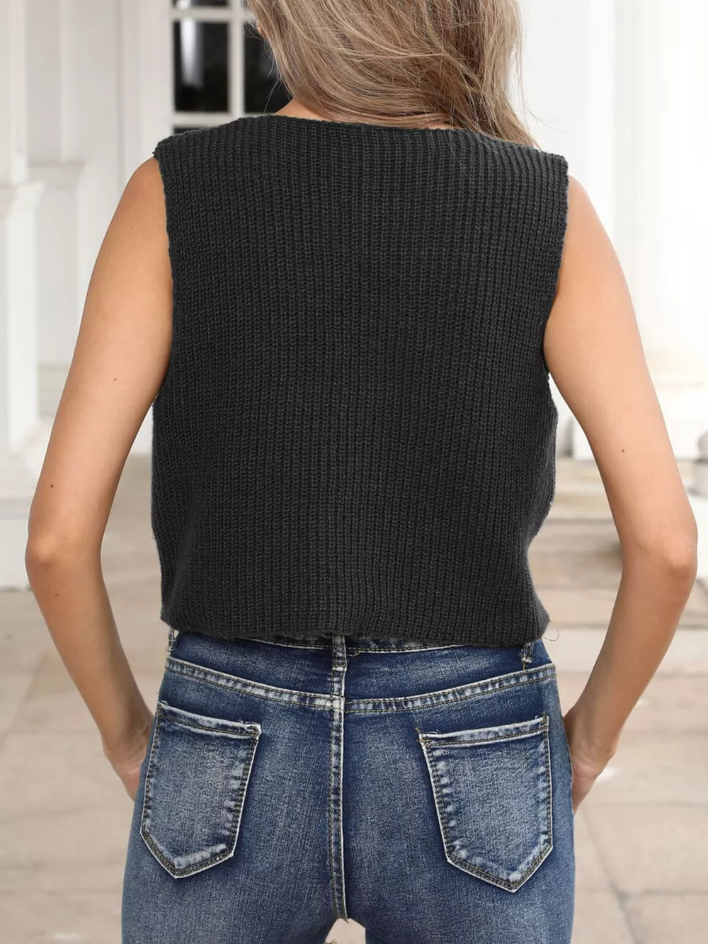 Tie-Front Sweater Tank, image 5