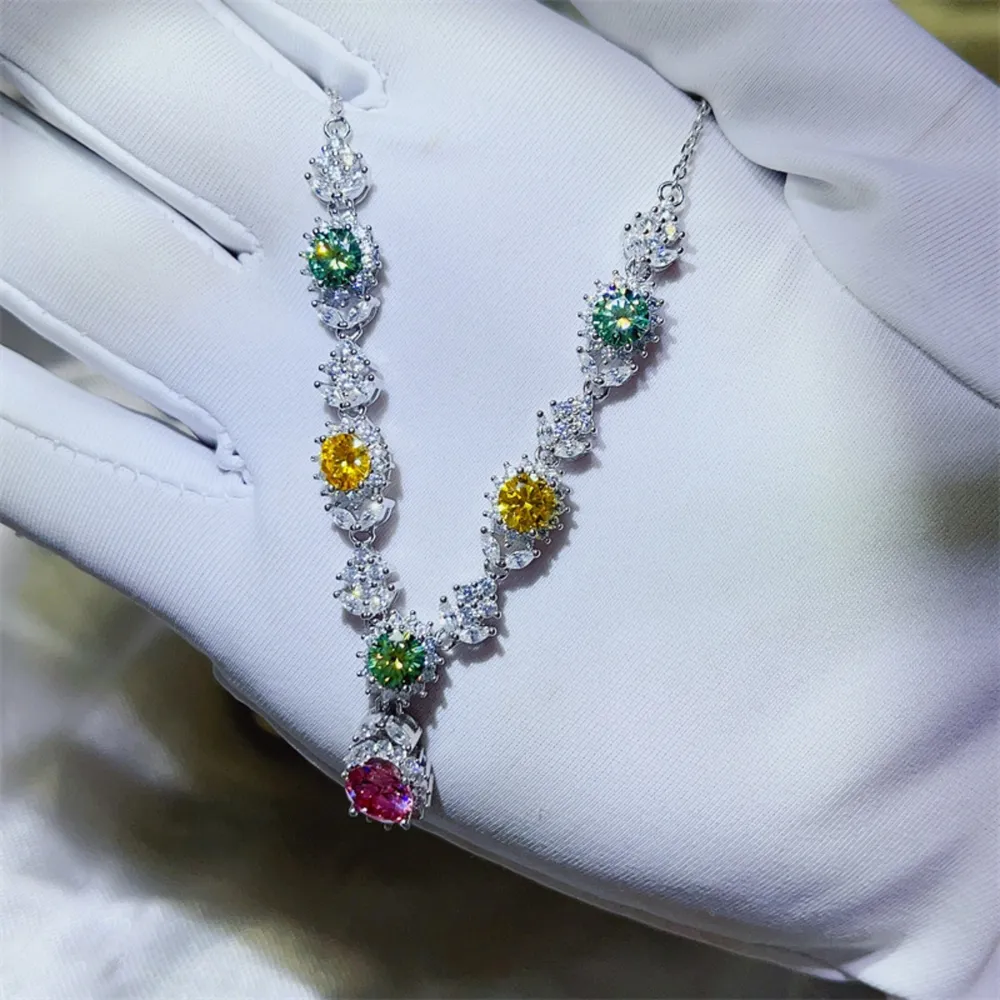 3.5 Carat Moissanite 925 Sterling Silver Necklace, image 2