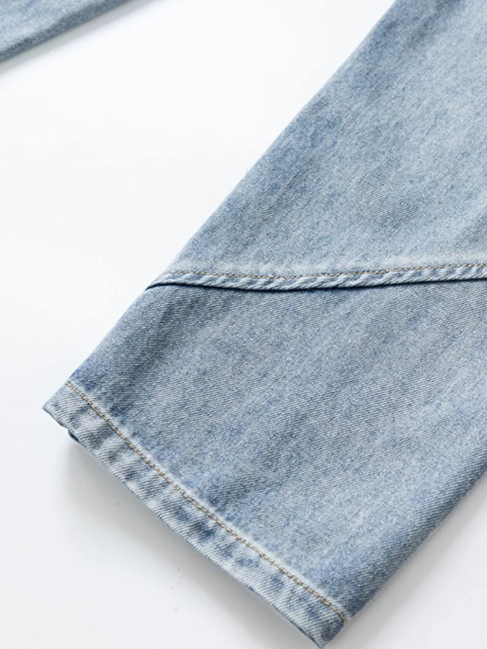 Men's Washed Wide Leg Jeans, image 9