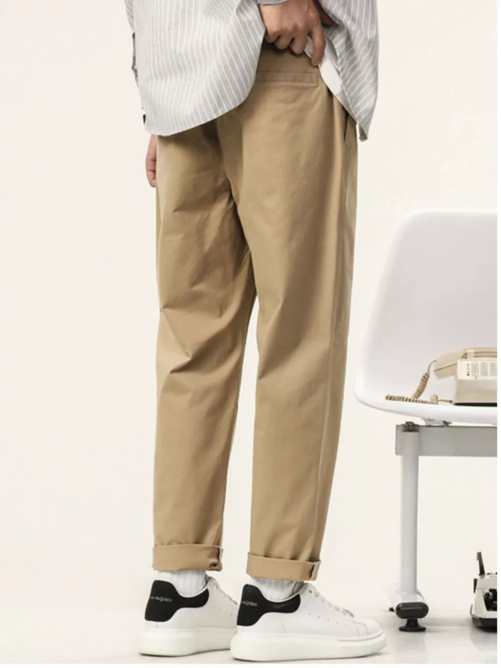 Men's Plus Size Casual Straight-Leg Pants, image 5