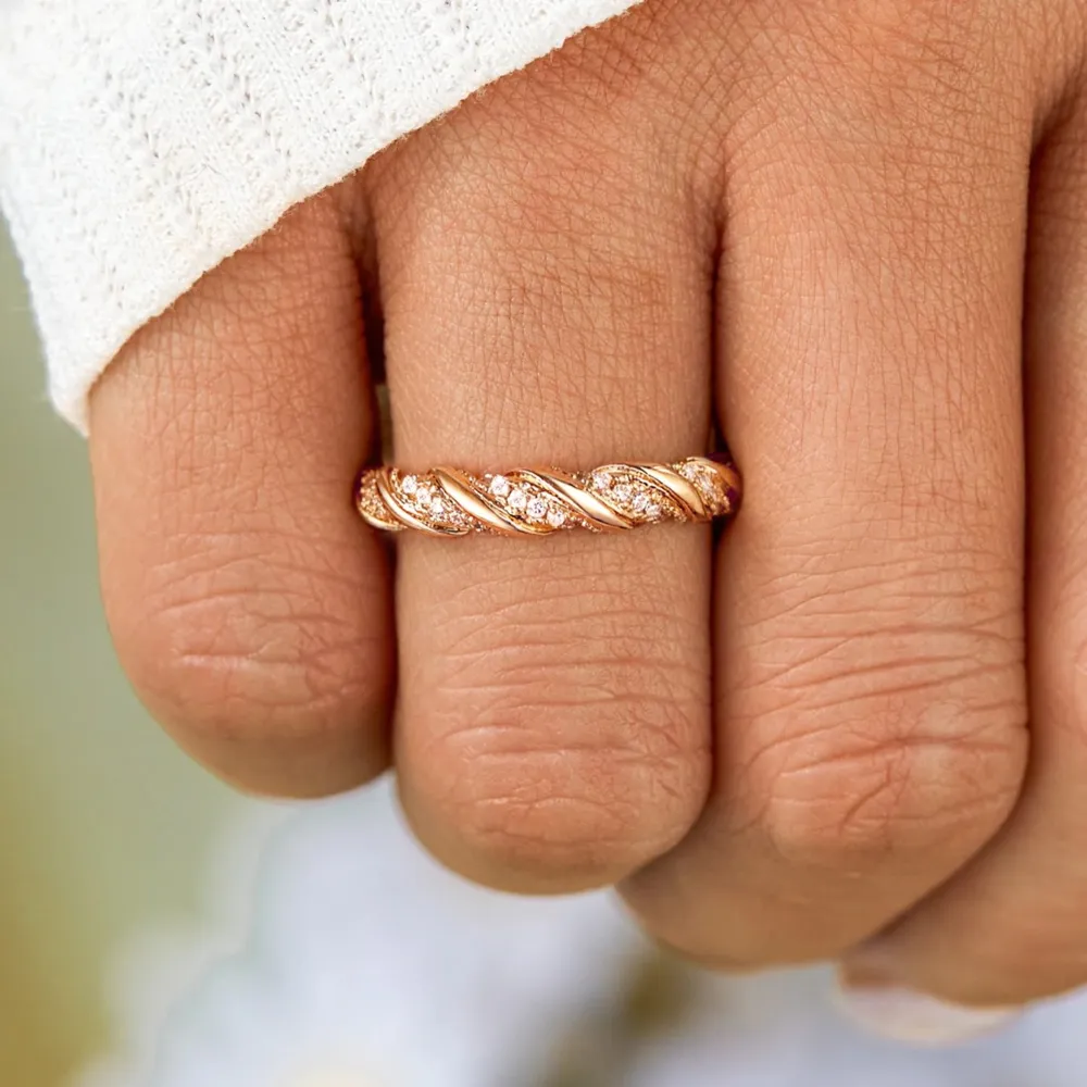 925 Sterling Silver Inlaid Zircon Ring, image 2