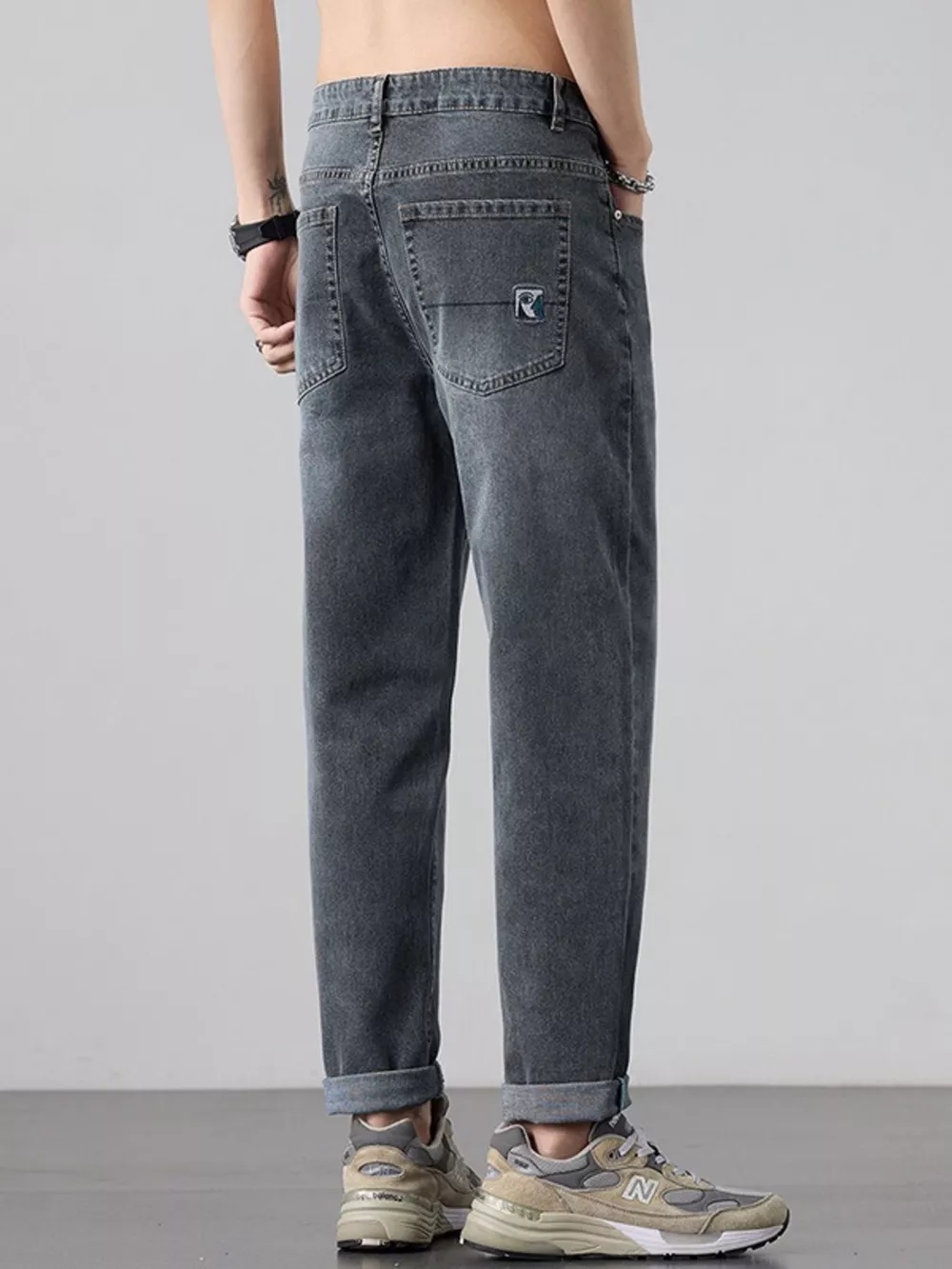 Men's Wash Straight Leg Jeans, image 2