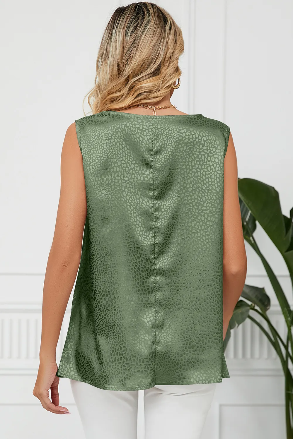 Ruched Cowl Neck Tank, image 16