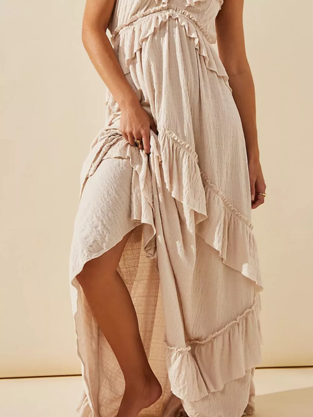 Ruffled Halter Neck Maxi Dress, image 27