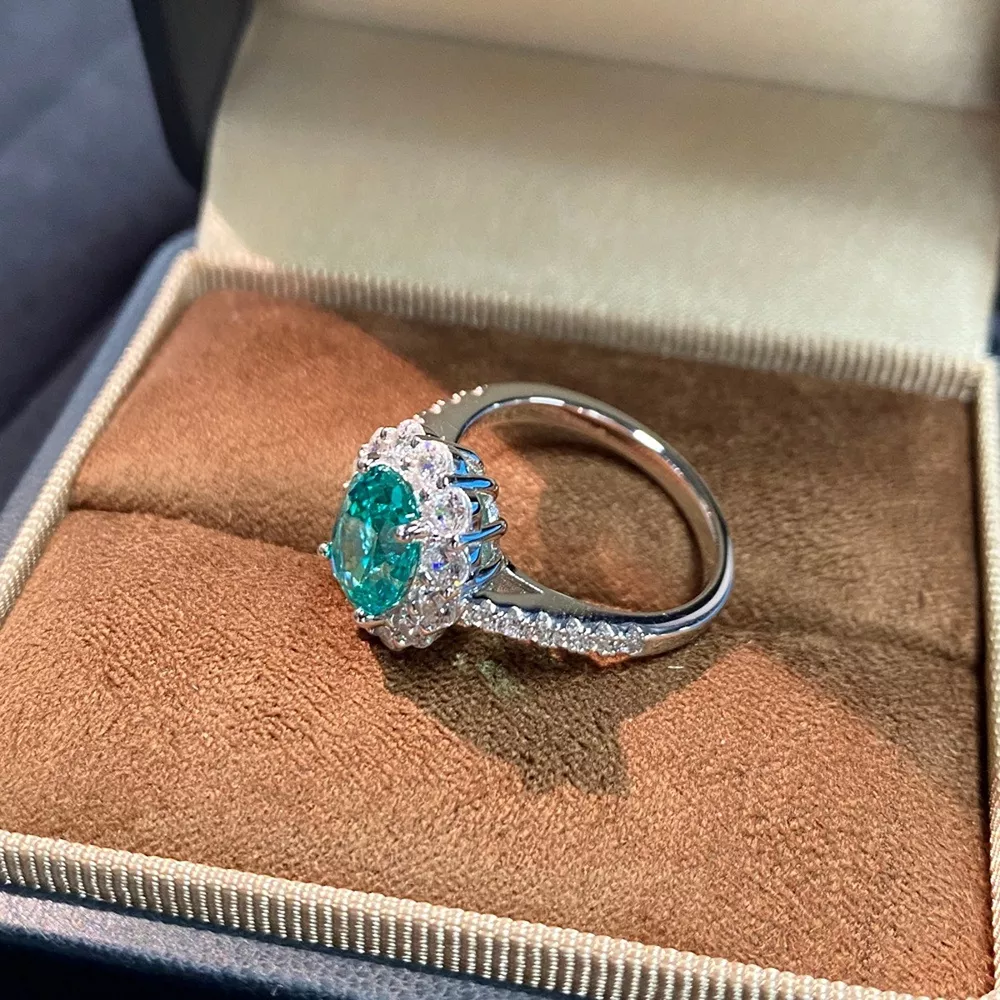 925 Sterling Silver Emerald Ring, image 3