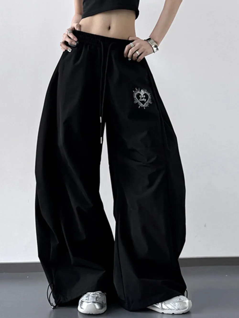Wide Leg Drawstring Pants, image 4