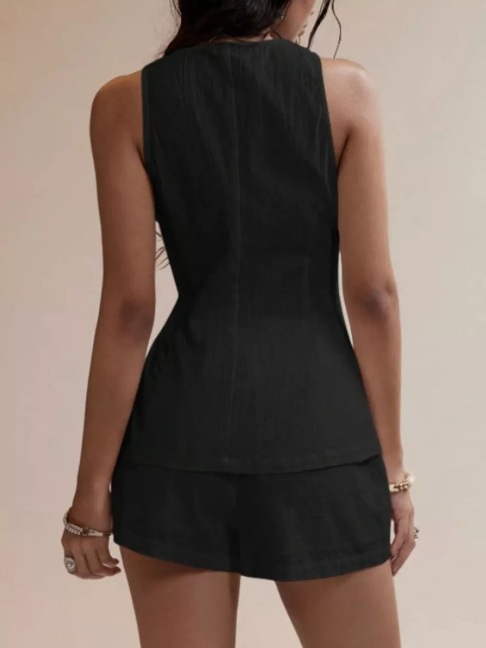 Button-Down Sleeveless Top and Shorts Set, image 19
