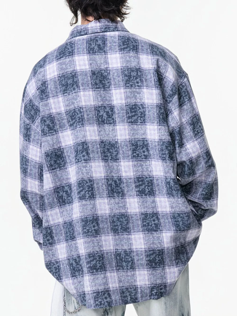 Men's Plus Size Plaid Button Up Long Sleeve Shirt, image 13